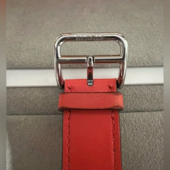 Hermes Apple Watch Band 41mm Rose Texas Swift Leather Single Tour - Picture 4 of 10
